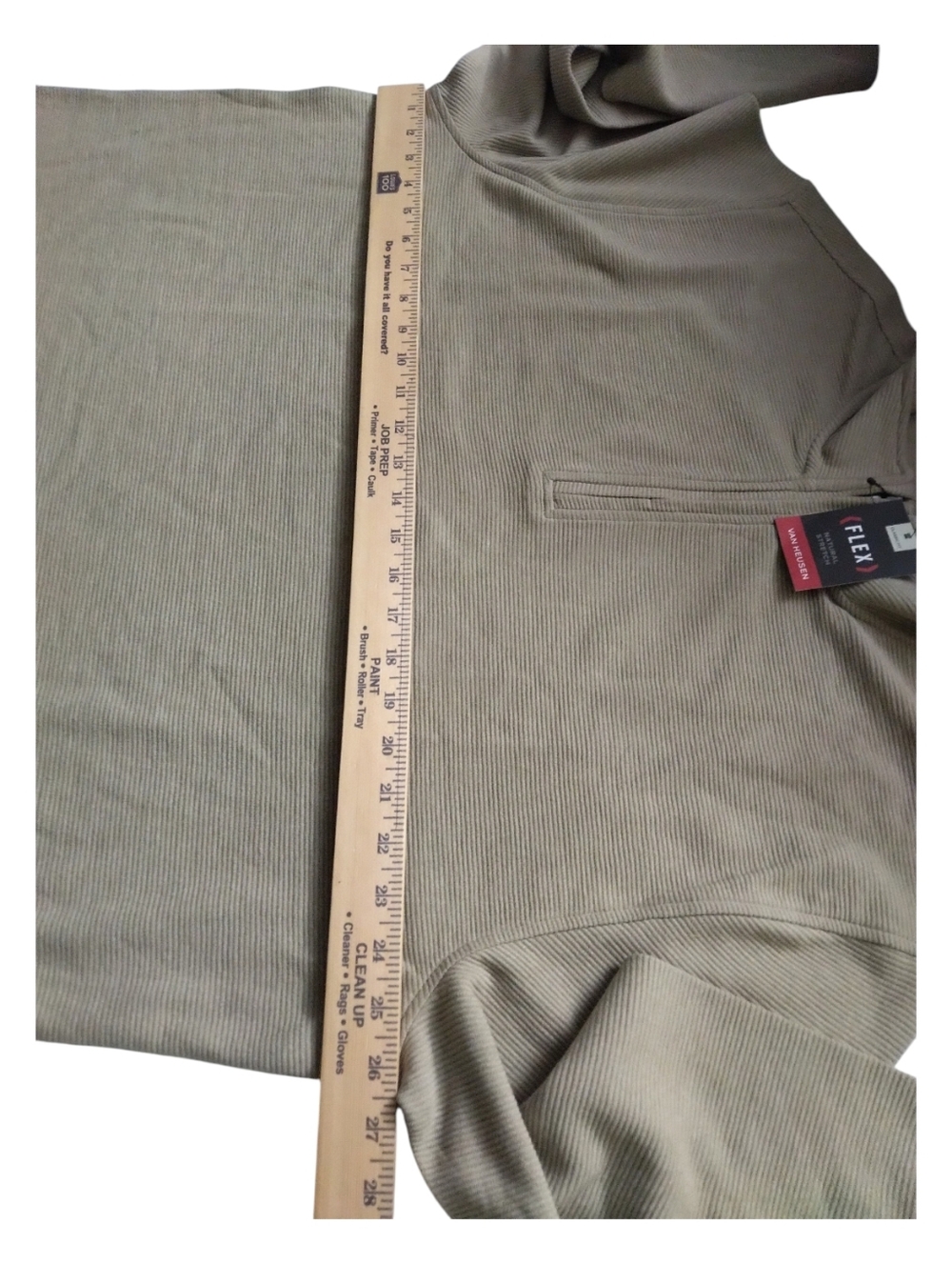 Van Heusen Men's Quarter-Zip Sweater - Beige New Size XXL - Picture 4 of 4